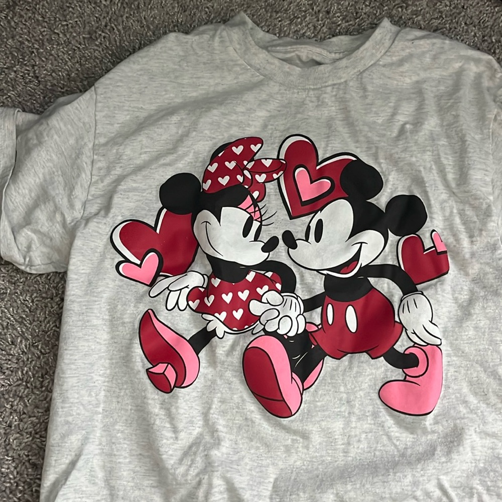 DISNEY PARKS 2024 MINNIE MOUSE MICKEY MOUSE VALENTINES DAY TEE T-SHIRT XS UNISEX